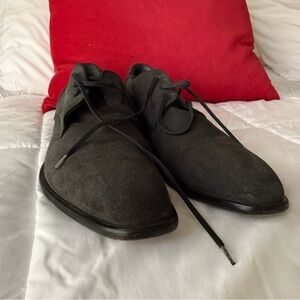 Kenneth Cole New York Charcoal Suede Oxfords